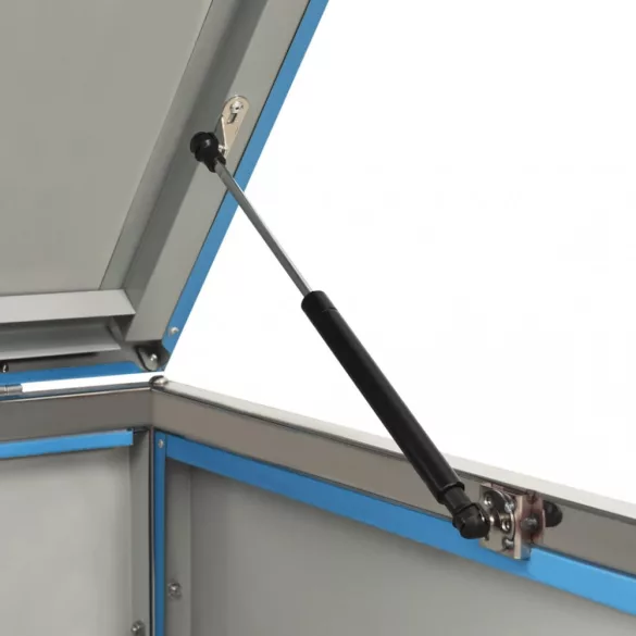 acél tároló gurítható szemeteskukához 69 x 77,5 x 112,5 cm