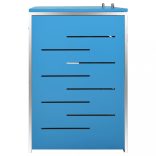 acéltároló két gurítható szemeteskukához 138 x 77,5 x 112,5 cm