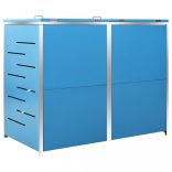 acéltároló két gurítható szemeteskukához 138 x 77,5 x 112,5 cm
