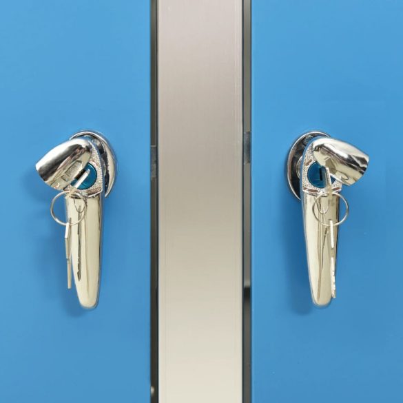 acéltároló két gurítható szemeteskukához 138 x 77,5 x 112,5 cm