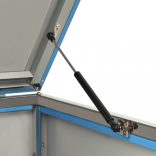 acéltároló két gurítható szemeteskukához 138 x 77,5 x 112,5 cm