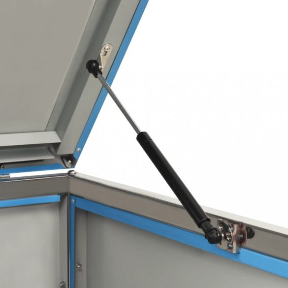 acéltároló két gurítható szemeteskukához 138 x 77,5 x 112,5 cm