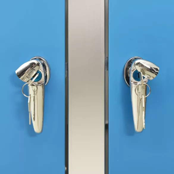 acél tároló három gurítható szemeteskukához 207x77,5x112,5 cm