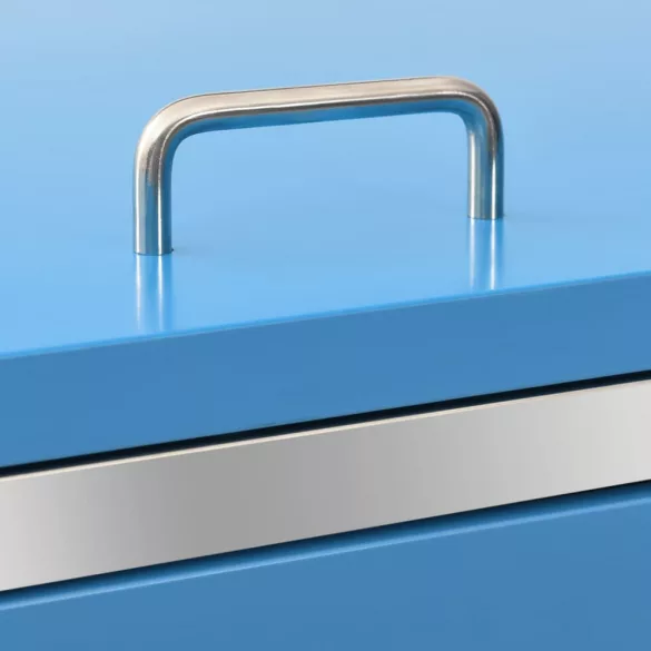 acél tároló három gurítható szemeteskukához 207x77,5x112,5 cm