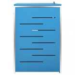 acéltároló négy gurítható szemeteskukához 276,5x77,5x112,5 cm