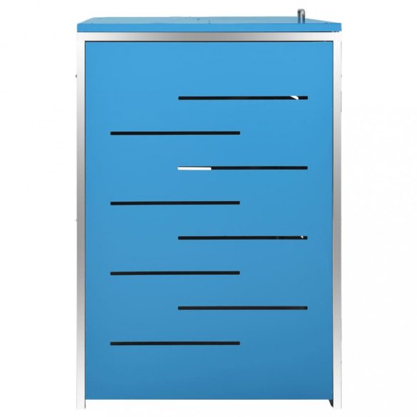 acéltároló négy gurítható szemeteskukához 276,5x77,5x112,5 cm