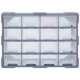 többfiókos tároló 16 közepes méretű fiókkal 52 x 16 x 37 cm