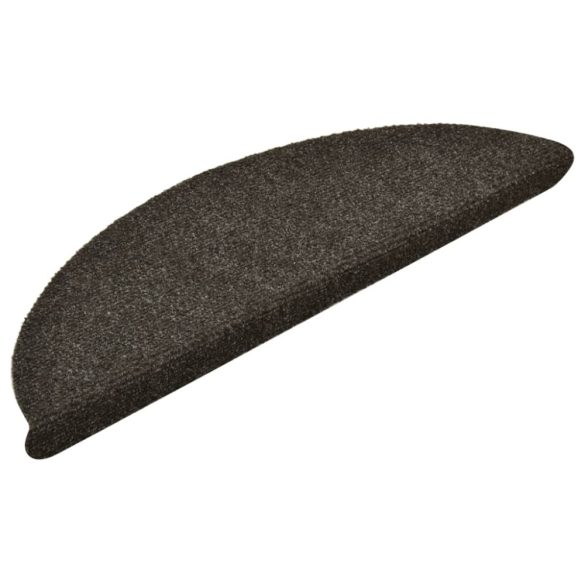 10 db öntapadós lépcsőszőnyeg 56 x 17 x 3 cm antracit félkör alakú