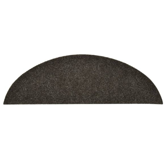 10 db öntapadós lépcsőszőnyeg 56 x 17 x 3 cm antracit félkör alakú