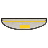 10 db sötétszürke félkör alakú lépcsőszőnyeg 56 x 17 x 3 cm