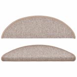 10 db világosbarna félkör alakú lépcsőszőnyeg 56 x 17 x 3 cm