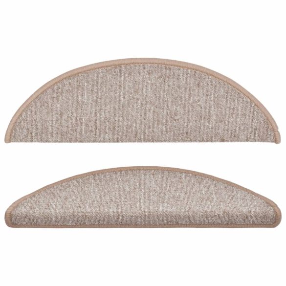 10 db világosbarna félkör alakú lépcsőszőnyeg 56 x 17 x 3 cm