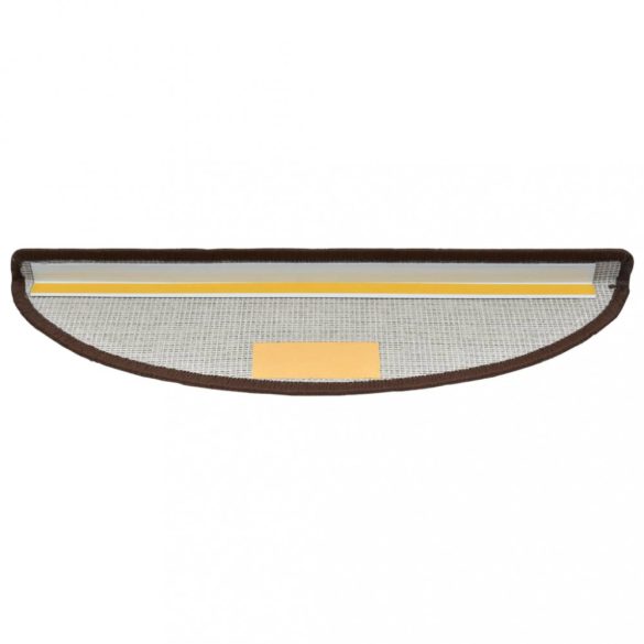 10 db lépcsőszőnyeg 56 x 17 x 3 cm kávébarna félkör alakú lépcsőszőnyeg