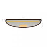 10 db lépcsőszőnyeg 56 x 17 x 3 cm kávébarna félkör alakú lépcsőszőnyeg