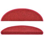 10 db lépcsőszőnyeg 56 x 17 x 3 cm piros félkör alakú