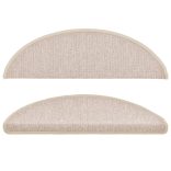 10 db lépcsőszőnyeg 56 x 17 x 3 cm bézs félkör alakú