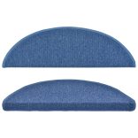 10 db kék félkör alakú lépcsőszőnyeg 56 x 17 x 3 cm