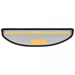 10 db antracitszürke félkör alakú lépcsőszőnyegek 65 x 24 x 4 cm