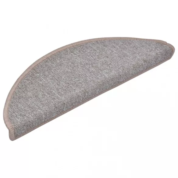 10 db világosbarna, félkör alakú, nagy lépcsőszőnyeg 65 x 24 x 4 cm