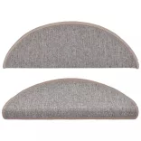 10 db világosbarna, félkör alakú, nagy lépcsőszőnyeg 65 x 24 x 4 cm