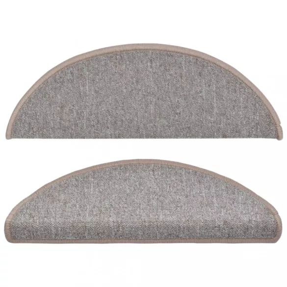 10 db világosbarna, félkör alakú, nagy lépcsőszőnyeg 65 x 24 x 4 cm