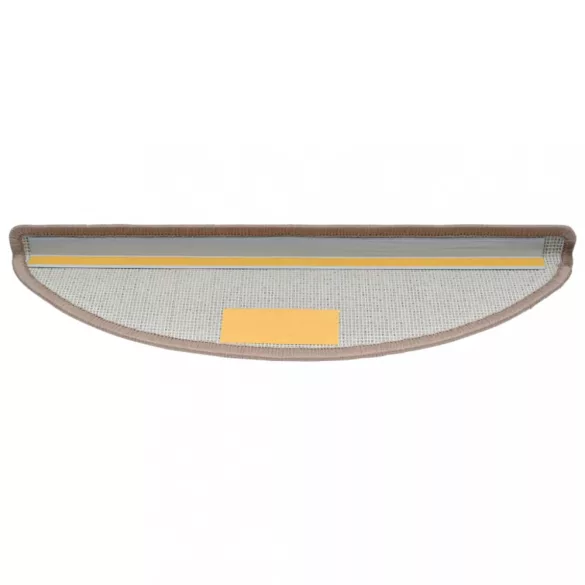 10 db világosbarna, félkör alakú, nagy lépcsőszőnyeg 65 x 24 x 4 cm