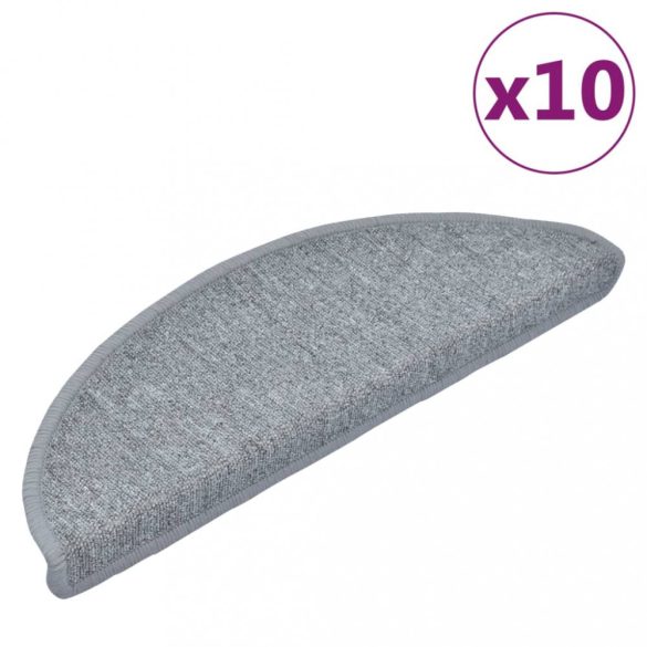 10 db világosszürke, félkör alakú, nagy lépcsőszőnyeg 65 x 24 x 4 cm