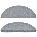 10 db világosszürke, félkör alakú, nagy lépcsőszőnyeg 65 x 24 x 4 cm