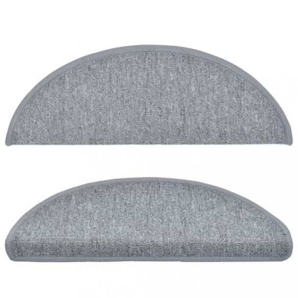 10 db világosszürke, félkör alakú, nagy lépcsőszőnyeg 65 x 24 x 4 cm