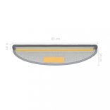 10 db világosszürke, félkör alakú, nagy lépcsőszőnyeg 65 x 24 x 4 cm