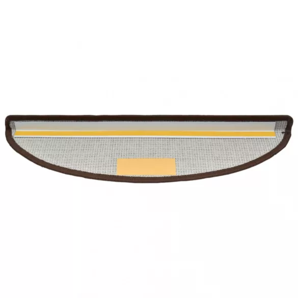 10 db 65 x 24 x 4 cm kávébarna félkör alakú lépcsőszőnyegek