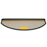 10 db fekete, félkör alakú lépcsőszőnyeg 65 x 21 x 4 cm, nagy