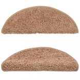 10 db bézs, félkör alakú lépcsőszőnyeg 65 x 21 x 4 cm, nagy