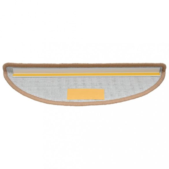 10 db bézs, félkör alakú lépcsőszőnyeg 65 x 21 x 4 cm, nagy