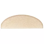 10 db krémszínű, félkör alakú lépcsőszőnyegek, nagy méretben, 65 x 21 x 4 cm