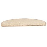 10 db krémszínű, félkör alakú lépcsőszőnyegek, nagy méretben, 65 x 21 x 4 cm