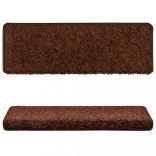 10 db lépcsőszőnyeg, barna, téglalap alakú széllel, 65 x 21 x 4 cm
