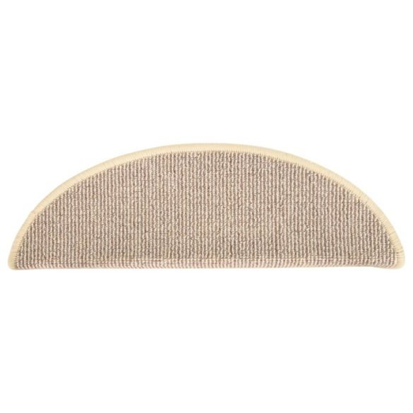 15 db fehér és barna félkör alakú lépcsőszőnyeg 56 x 17 x 3 cm