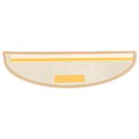 15 db krémszínű, félkör alakú lépcsőszőnyegek, nagy méretben, 65 x 21 x 4 cm