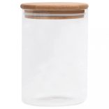 4 db üvegedény bambuszfedéllel 800 ml