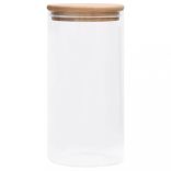 4 db üvegedény bambuszfedéllel 1200 ml