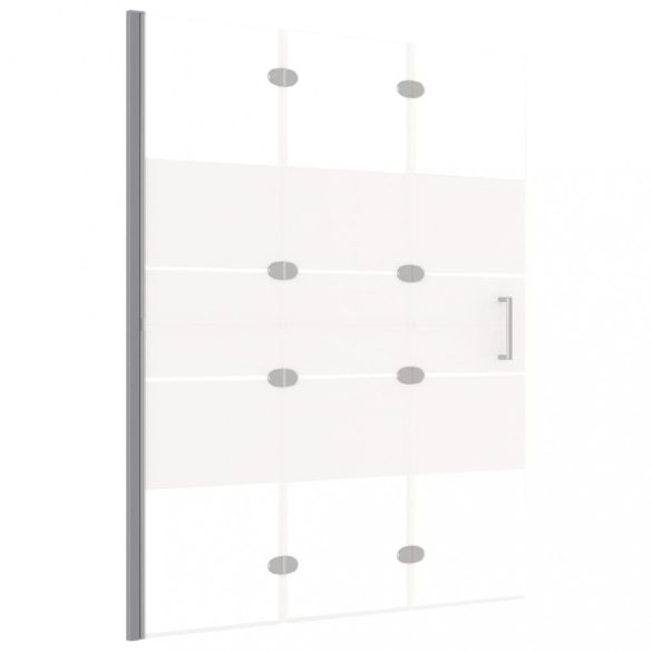 fehér ESG zuhanykabin összecsukható ajtóval 100 x 140 cm