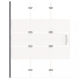 fehér ESG zuhanykabin összecsukható ajtóval 100 x 140 cm