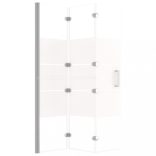 fehér ESG zuhanykabin összecsukható ajtóval 100 x 140 cm