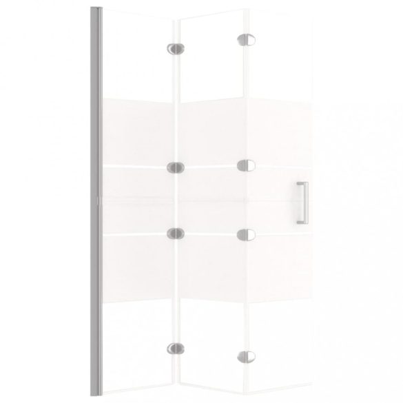 fehér ESG zuhanykabin összecsukható ajtóval 100 x 140 cm