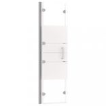 fehér ESG zuhanykabin összecsukható ajtóval 100 x 140 cm