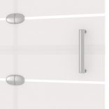 fehér ESG zuhanykabin összecsukható ajtóval 100 x 140 cm