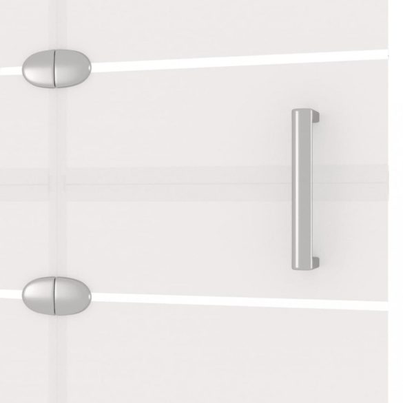 fehér ESG zuhanykabin összecsukható ajtóval 100 x 140 cm