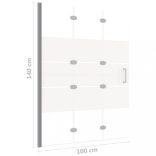 fehér ESG zuhanykabin összecsukható ajtóval 100 x 140 cm