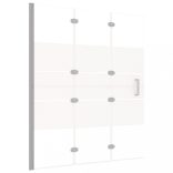 fekete ESG zuhany-harmonikaajtó 120 x 140 cm